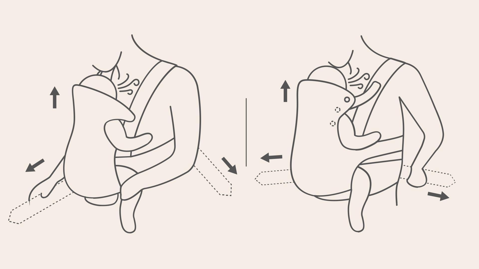 Pictogram over what Makes a Baby Carrier Ergonomic - BabyBjörn