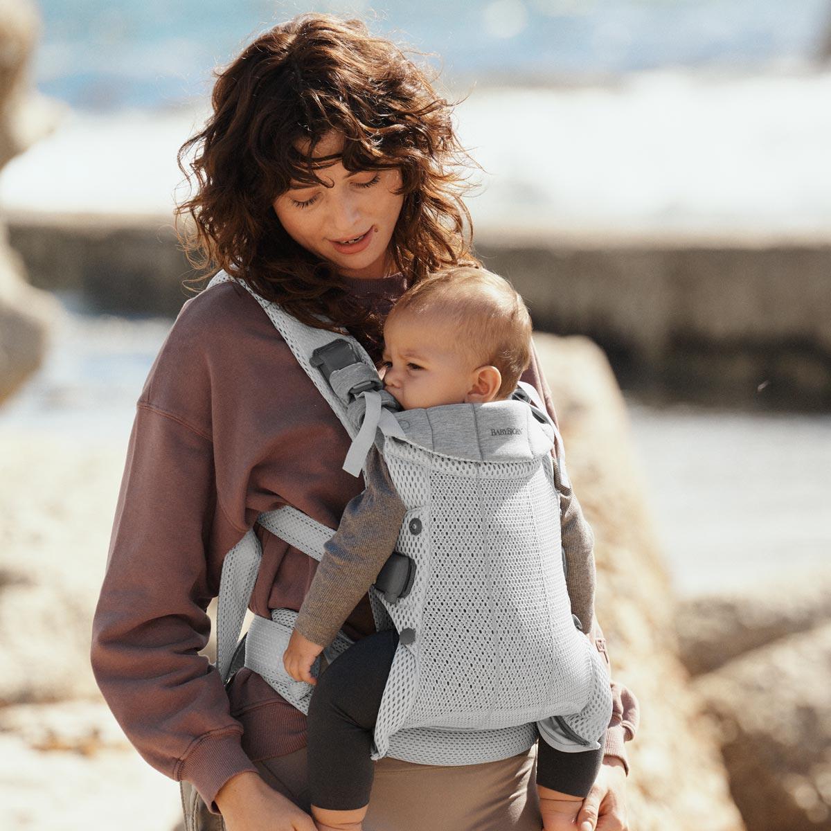Baby Carrier Harmony in silver mesh - BabyBjörn