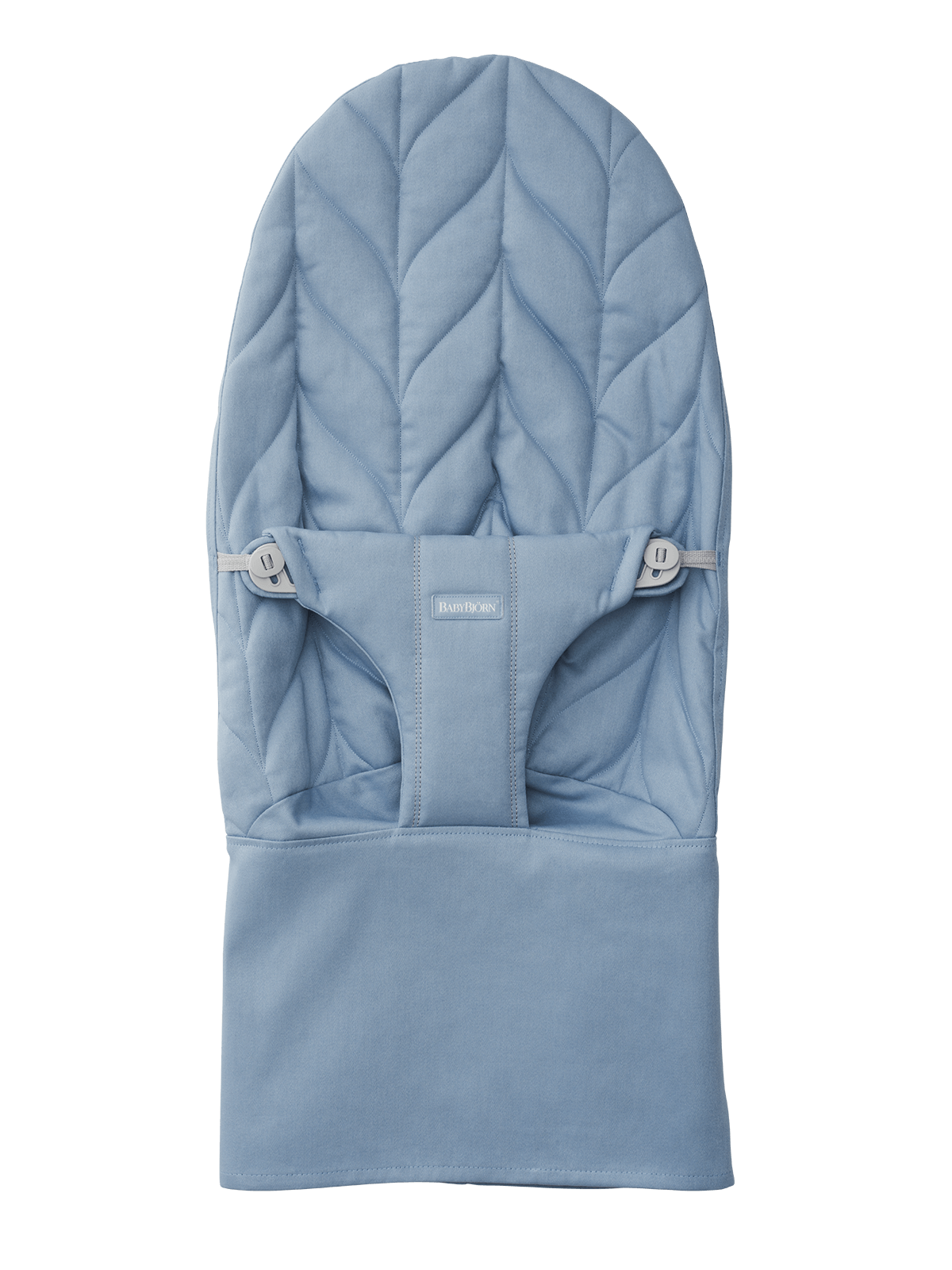 Fabric Seat for Bouncer Bliss in blue Petal quilted cotton