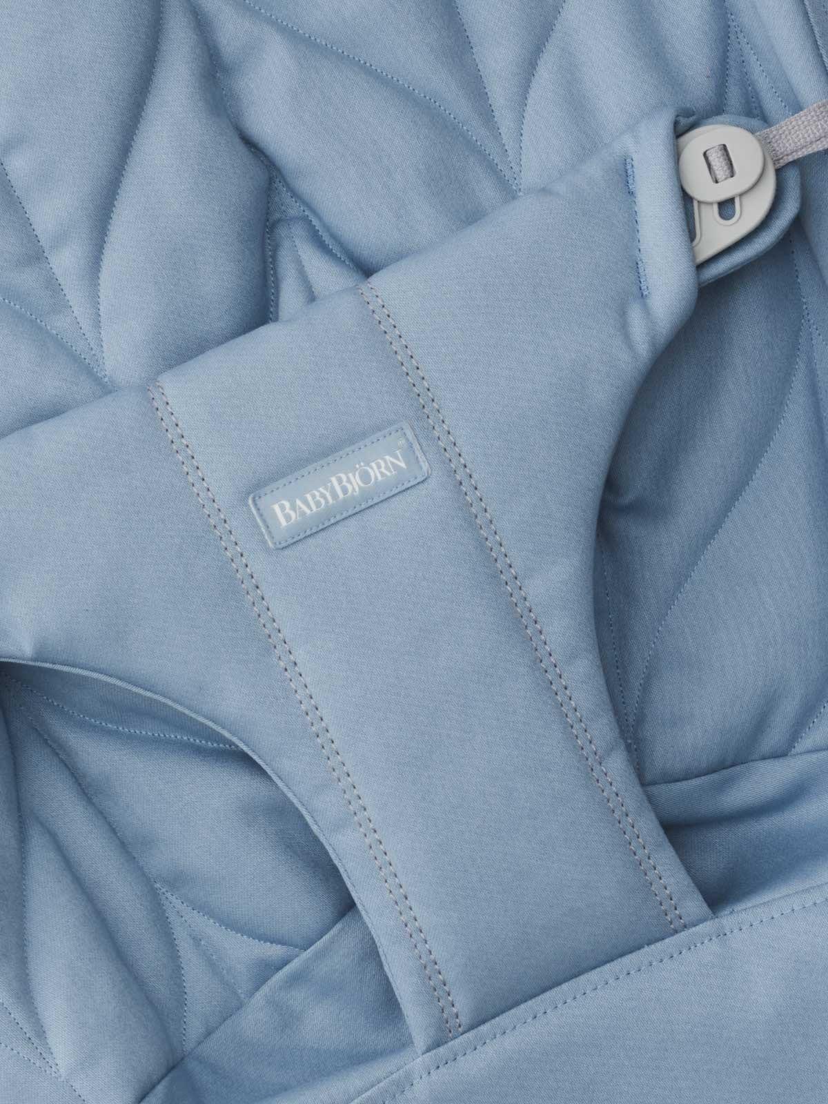 Fabric Seat for Bouncer Bliss in blue Petal quilted cotton