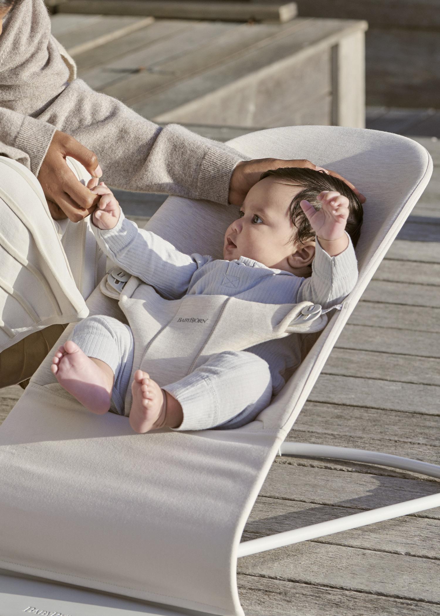 Bouncer Bliss Light Beige 3D Jersey BabyBjörn