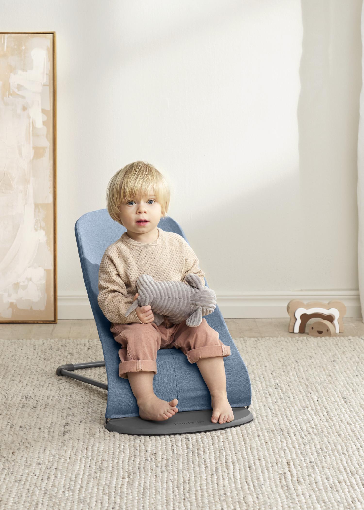 Bouncer Bliss in Blue Woven Mélange - BabyBjörn
