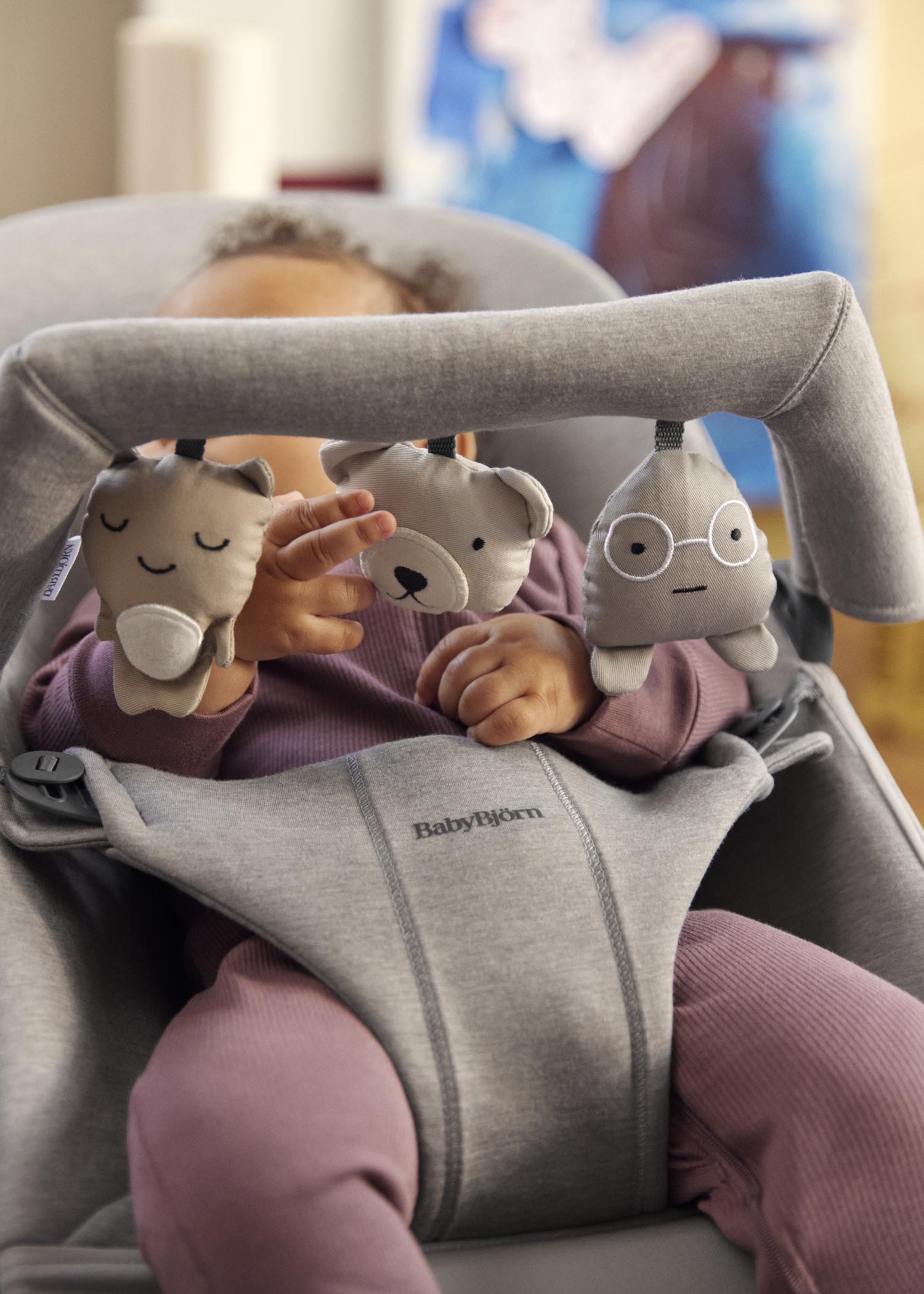Toy for Bouncer Soft friends in neutral colours - BabyBjörn