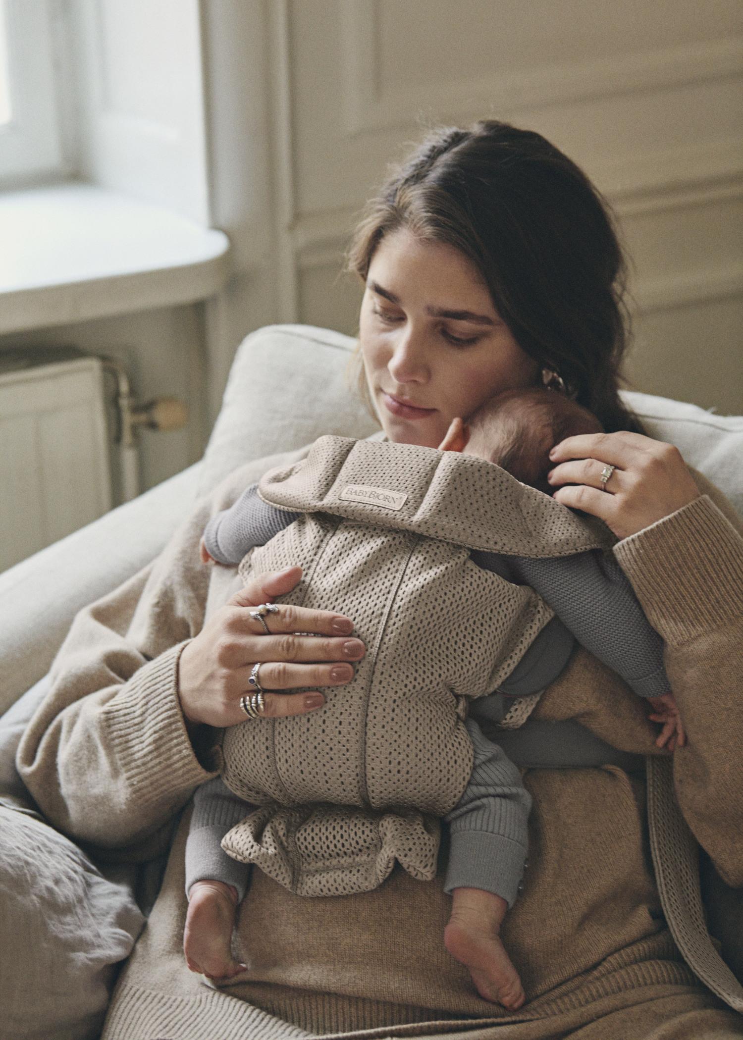 Baby Carrier Mini Grey Beige 3d Mesh Babybjörn