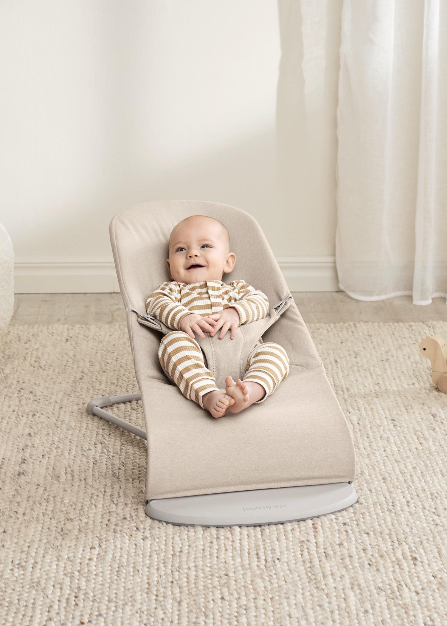 Bouncer Bliss in Light beige Woven Mélange - BabyBjörn