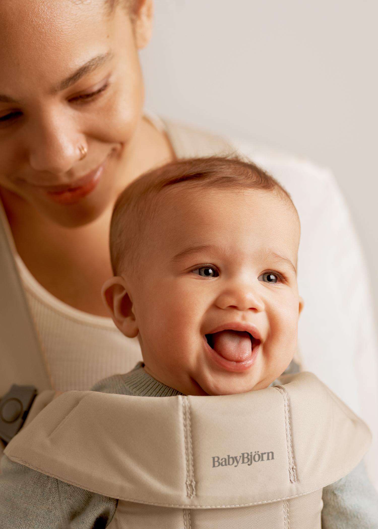 Baby Carrier Mini in Beige Woven - BabyBjörn