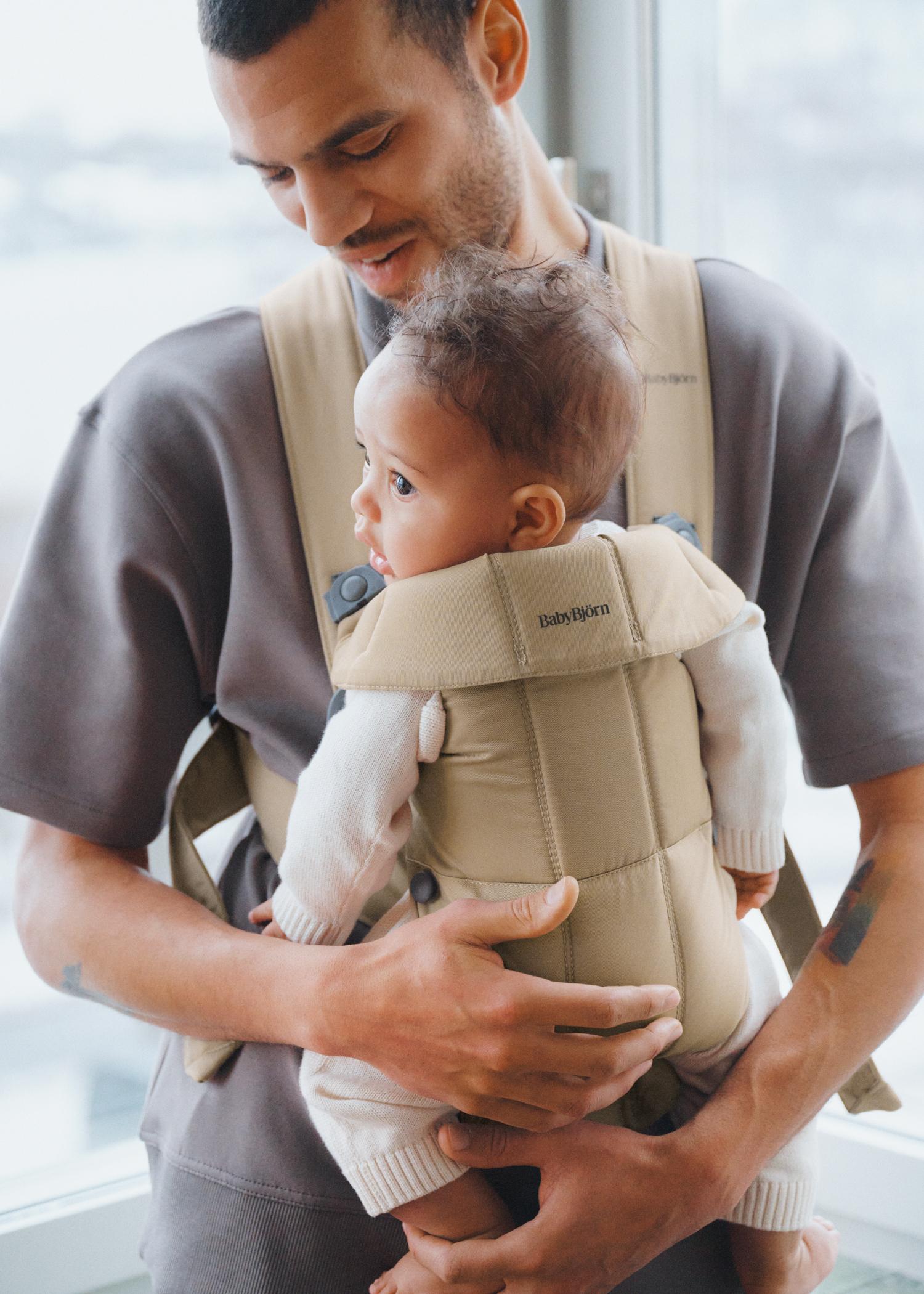 Baby Carrier Mini in Beige Woven - BabyBjörn