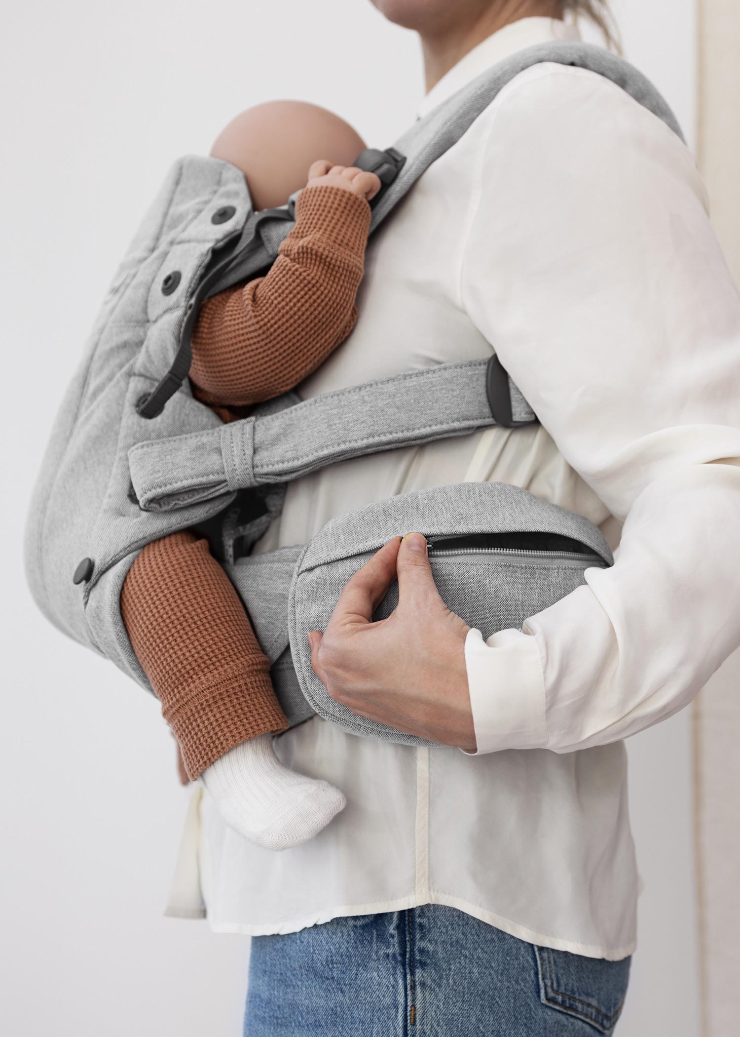 Pocket Pouch for Baby Carrier Woven mélange light grey BabyBjörn