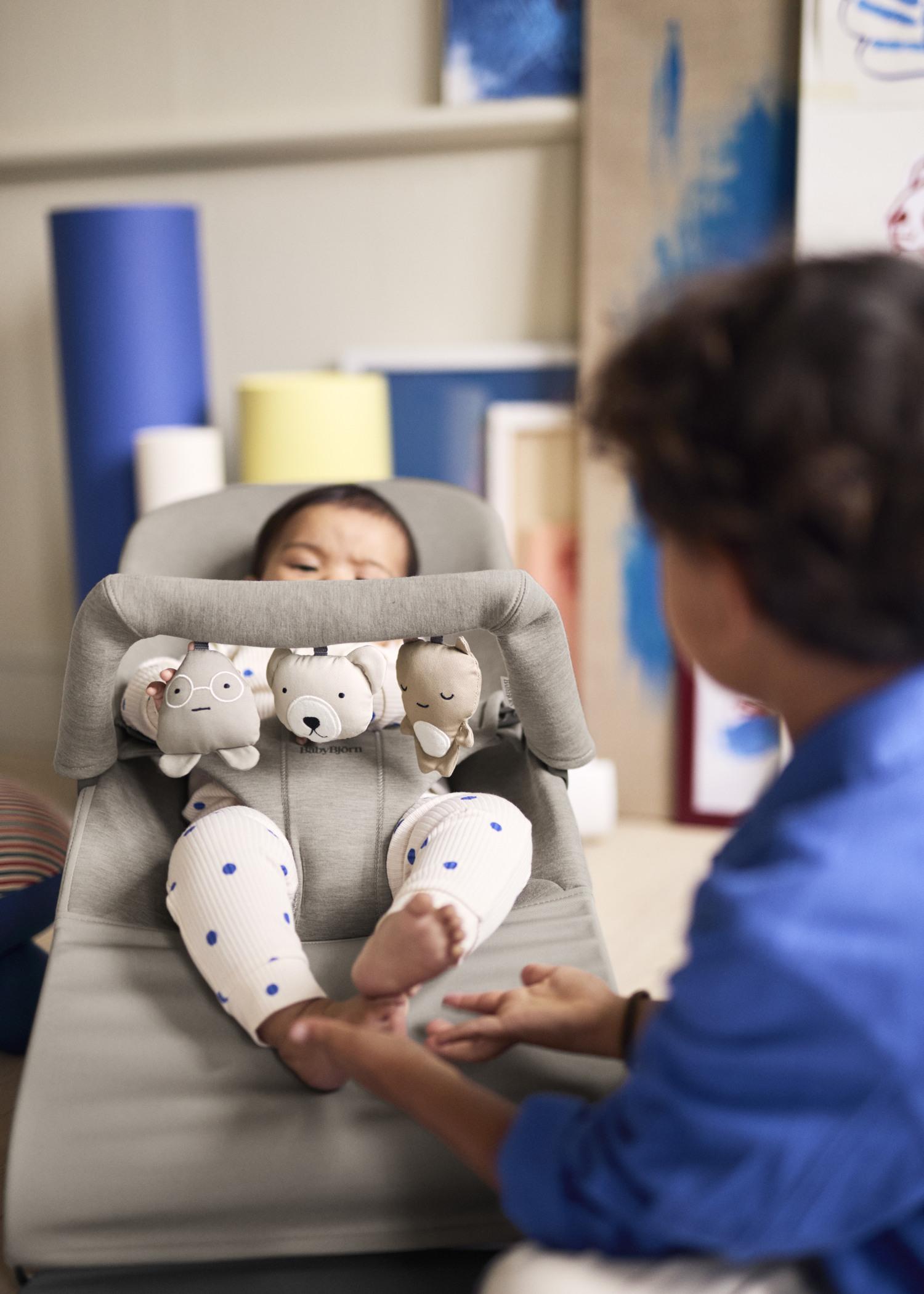 Toy for Bouncer Soft friends in neutral colours - BabyBjörn