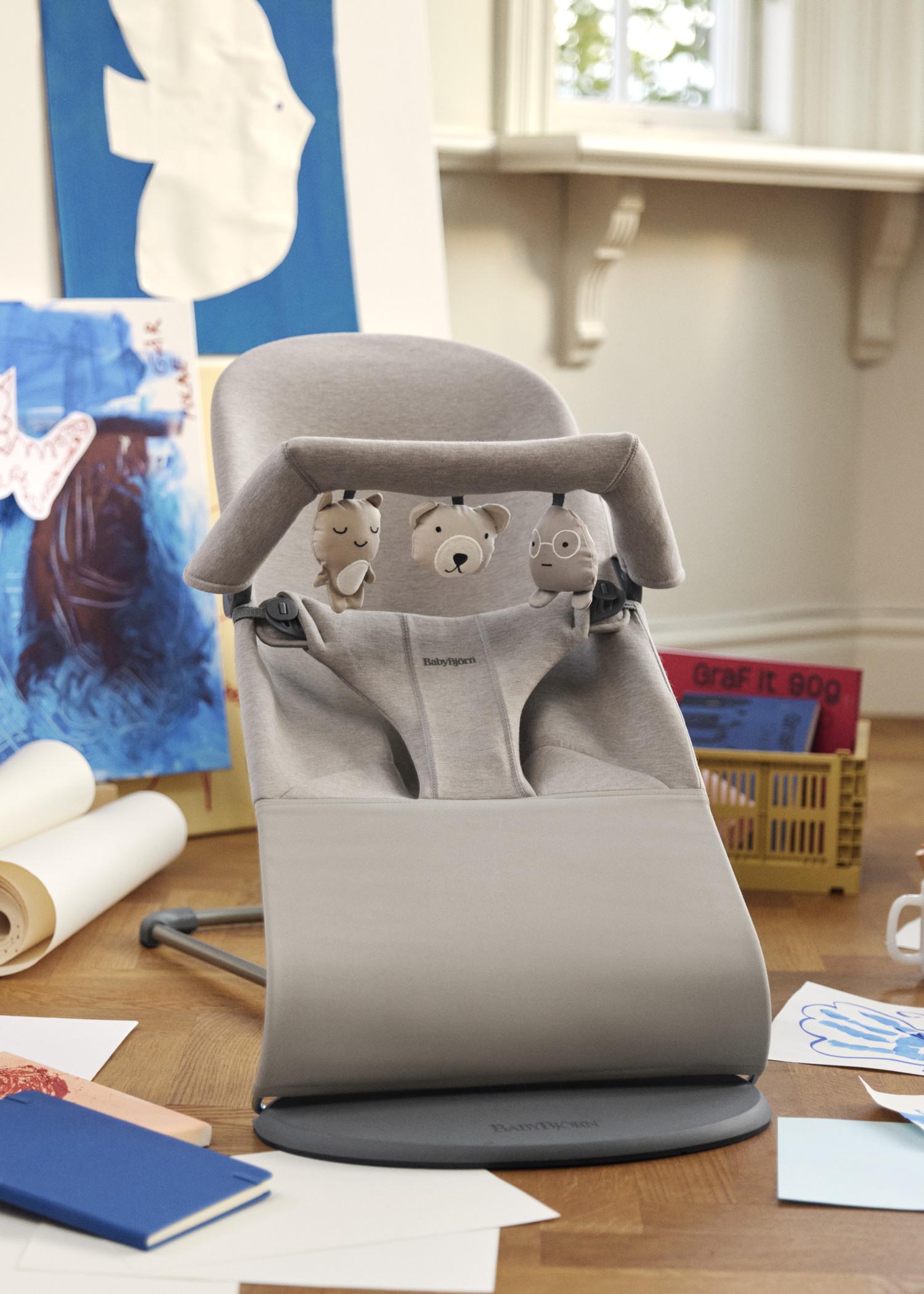 Toy for Bouncer Soft friends in neutral colours - BabyBjörn