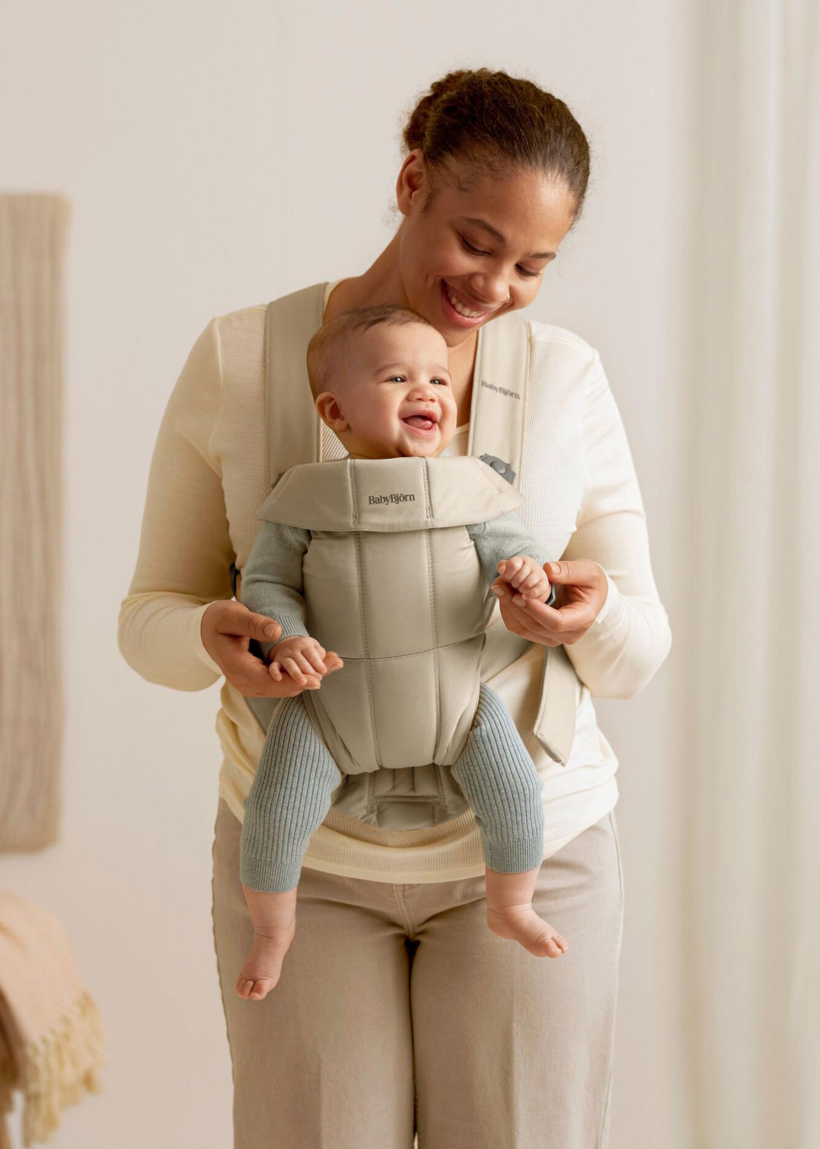 Baby Carrier Mini in Beige Woven - BabyBjörn