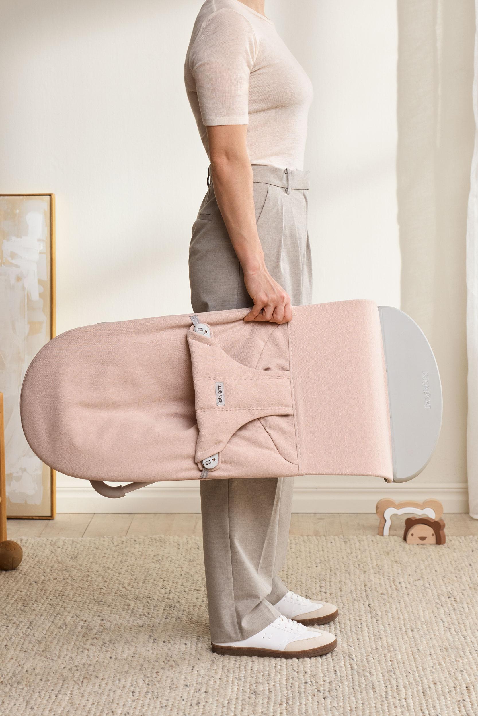 Bouncer Bliss in Light pink Woven Mélange - BabyBjörn