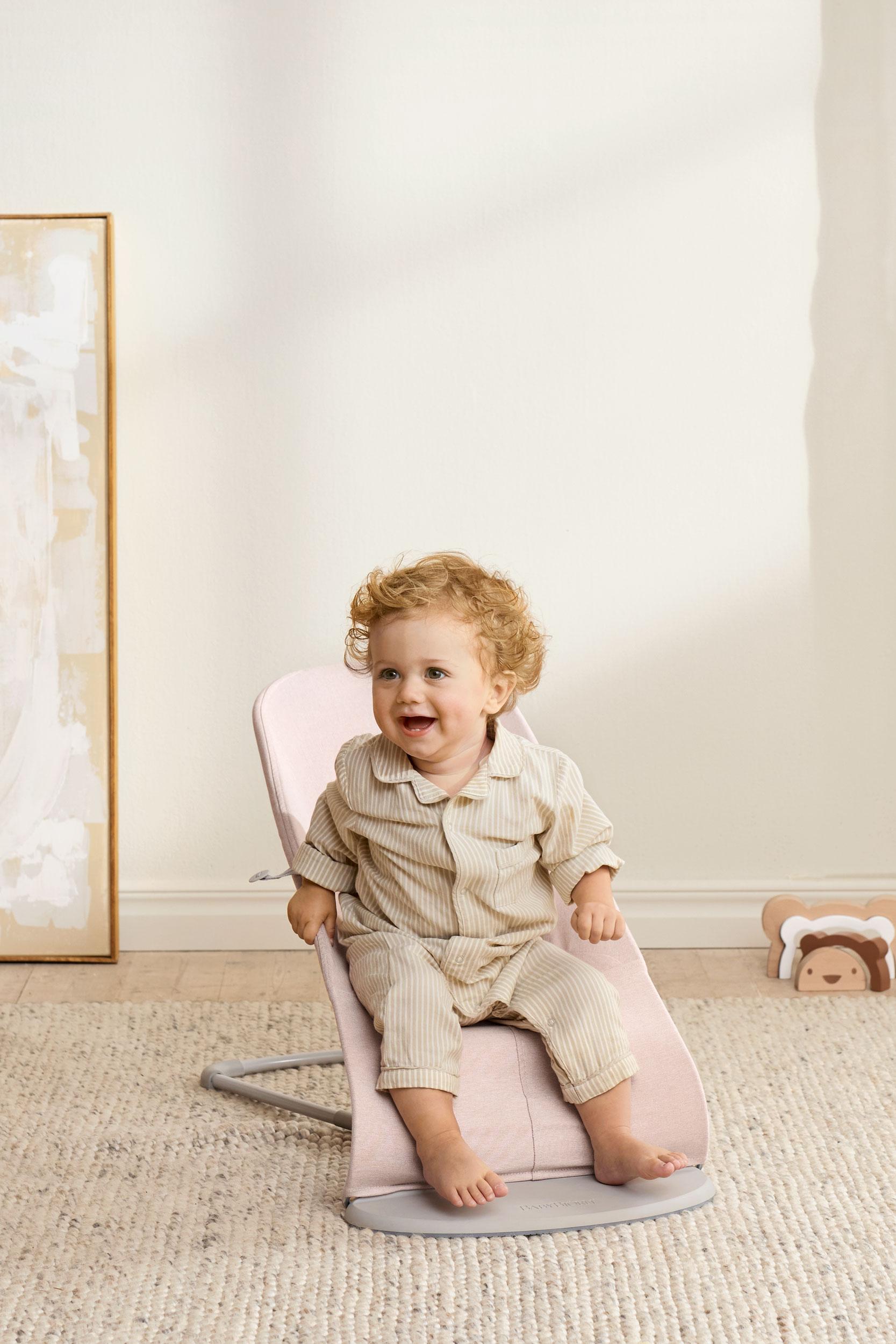 Bouncer Bliss in Light pink Woven Mélange - BabyBjörn