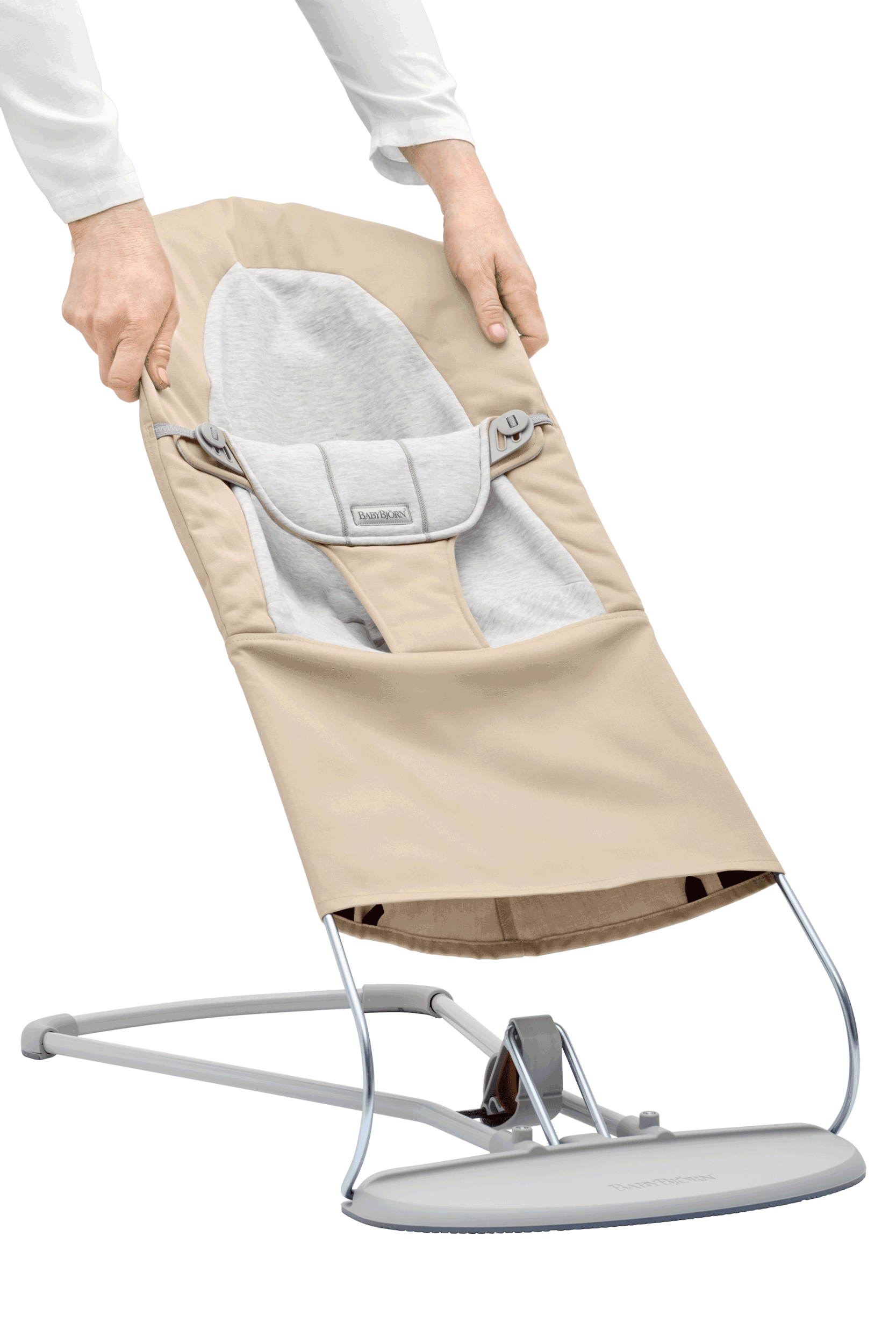 Fabric Seat Bouncer Balance Soft beige/grey Woven Jersey