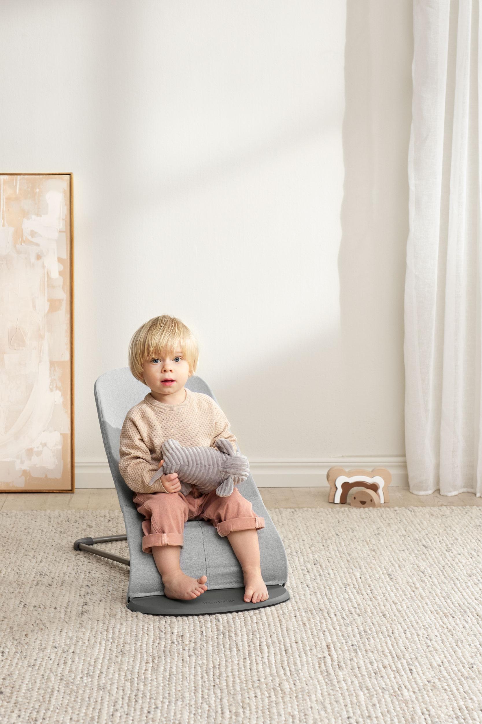 Bouncer Bliss in Light grey Woven Mélange - BabyBjörn