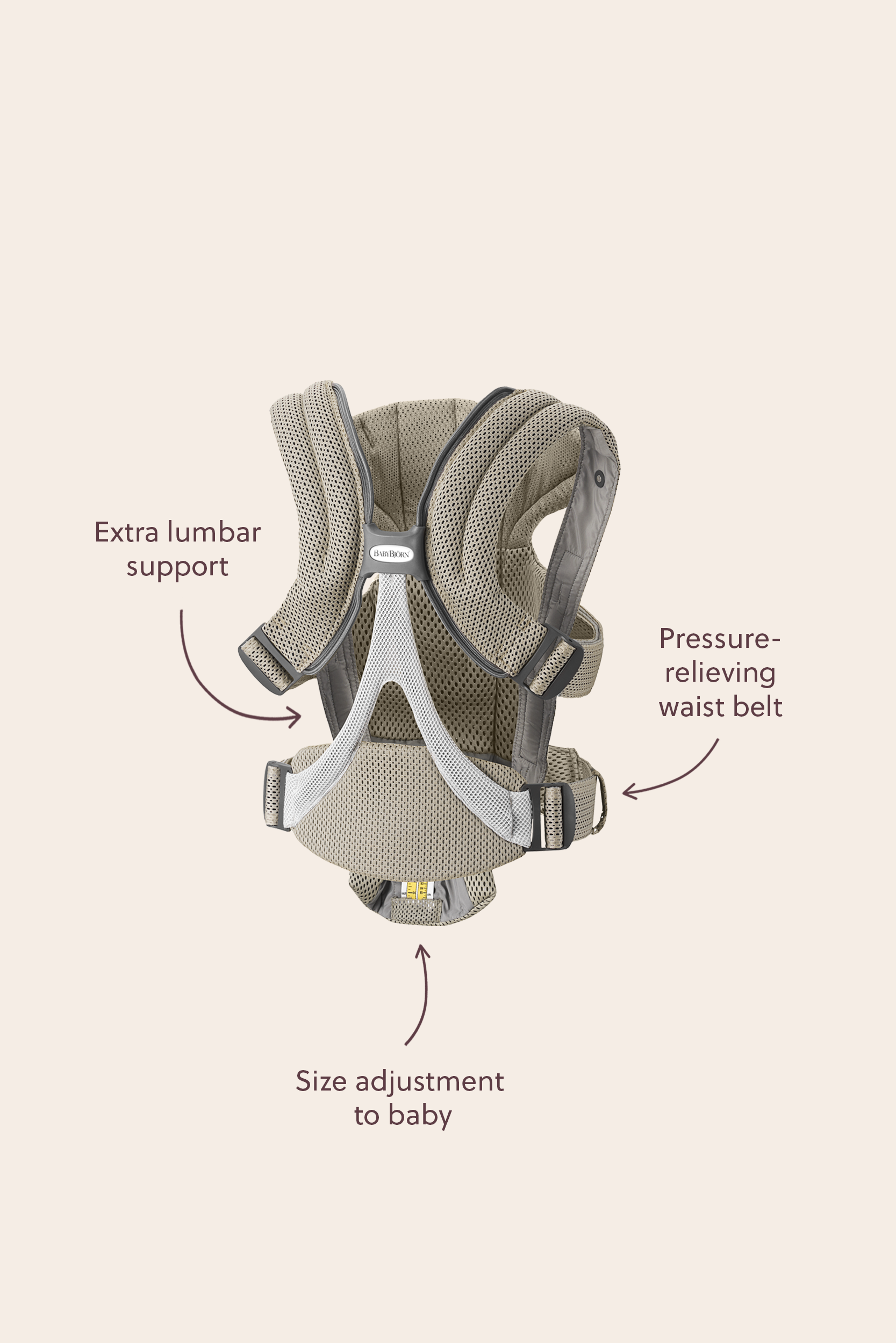 Baby Carrier Move in beige 3D Mesh - BabyBjörn