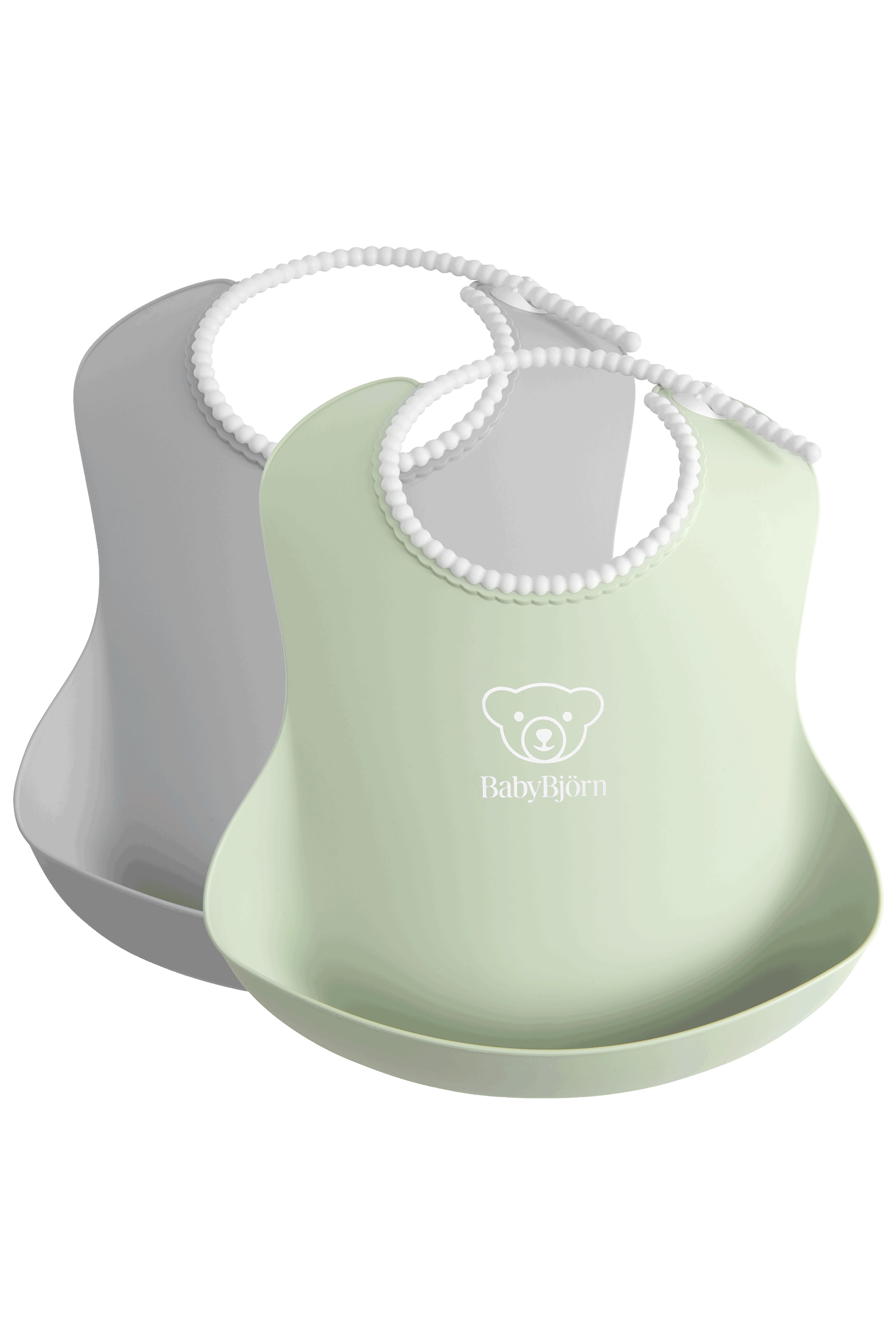 Baby Bib, 2-pack, Grey/Powder green