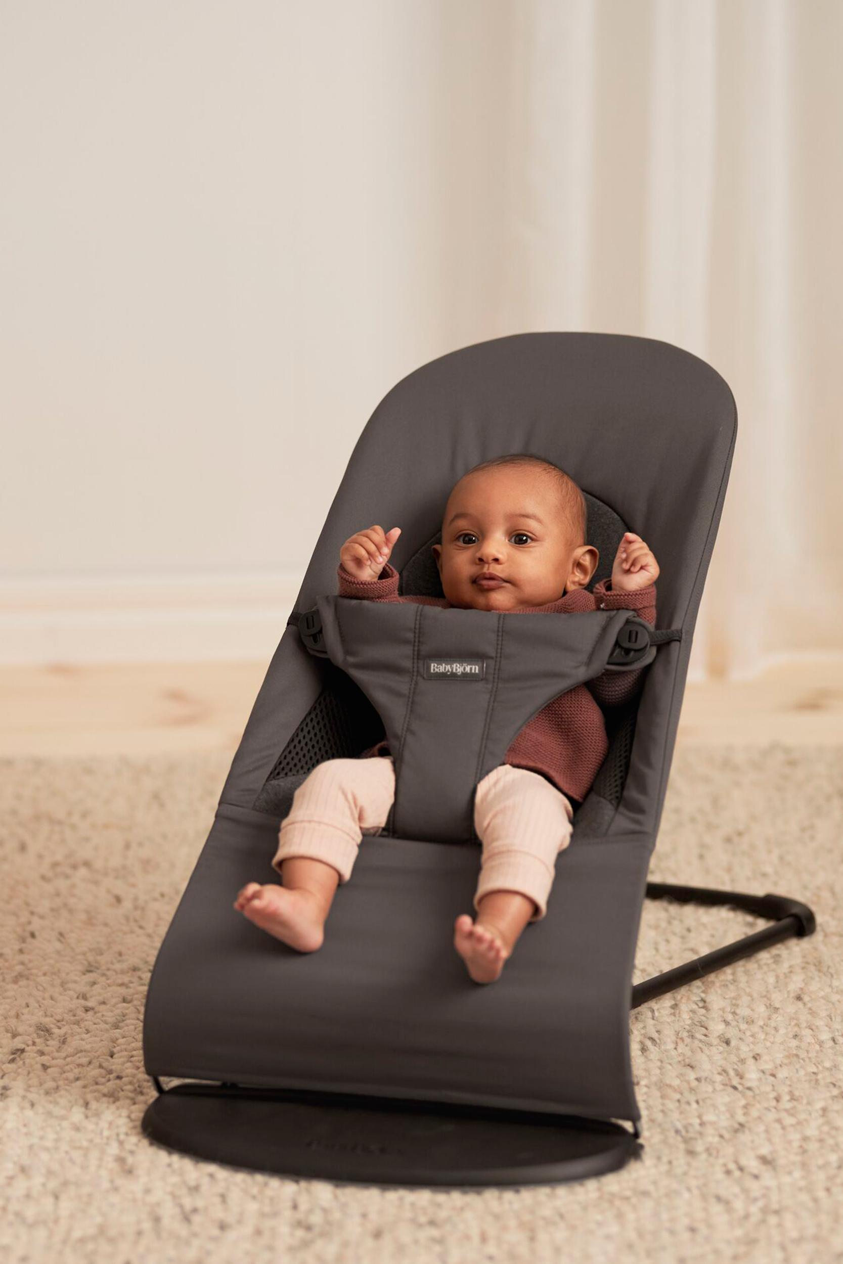 Bouncer Balance Soft in Dark gray Woven/Jersey Tri-Fabric - BabyBjörn