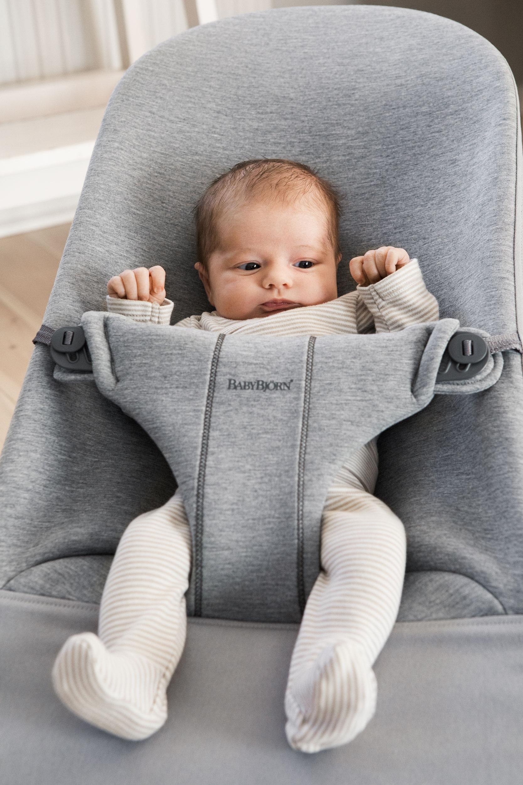 Bouncer Bliss in supersoft light grey 3D Jersey